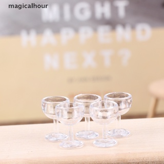 Magicalhour^^ แก้วไวน์แดงจิ๋ว 1/12 สําหรับตกแต่งบ้านตุ๊กตา 10 ชิ้น