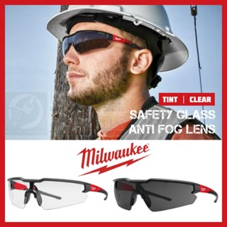 Milwaukee แว่นตาเซฟตี้ เลนส์ใส/ดำ ป้องกันฝ้า Safety Glasses - Anti Fog Lenses (48-73-2000/2005)