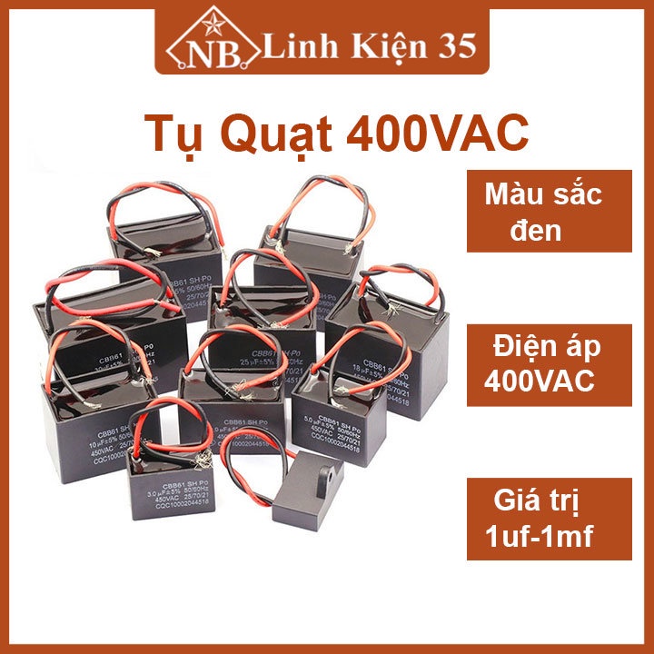 ตัวเก็บประจุพัดลม 400V ทุกค่า 1uf, 1.5uf, 2uf, 2.2uf, 2.5uf, 3uf, 4uf, 6uf, 1mf