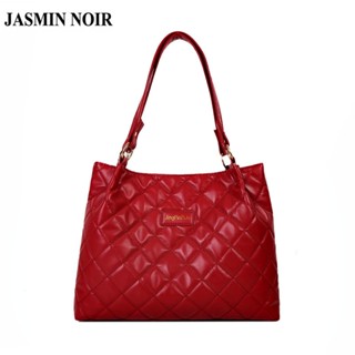 Jasmin NOIR Quilted Padding กระเป๋าสะพายไหล่ กระเป๋าถือ แบบเรียบ สําหรับผู้หญิง