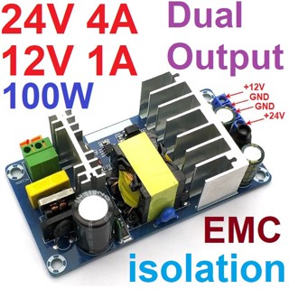 supply dual output 24V 4A and 12V 1A 100W Input 90-240Vac isolation module