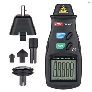  TASI TA8146C 2 in 1 เครื่องวัดความเร็วรอบดิจิทัล ไม่สัมผัส 2.5-99999RPM พร้อมกระเป๋าผ้า