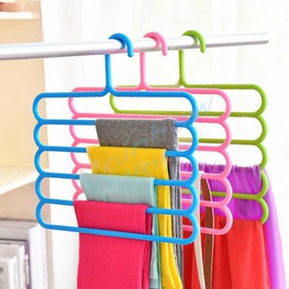 Rainbow ไม้แขวนกางเกง ในตู้ผ้า ไม้แขวนผ้าพันคอ ไม้แขวนอเนกประสงค์ ประหยัดพื้นที่ Pants Hanger