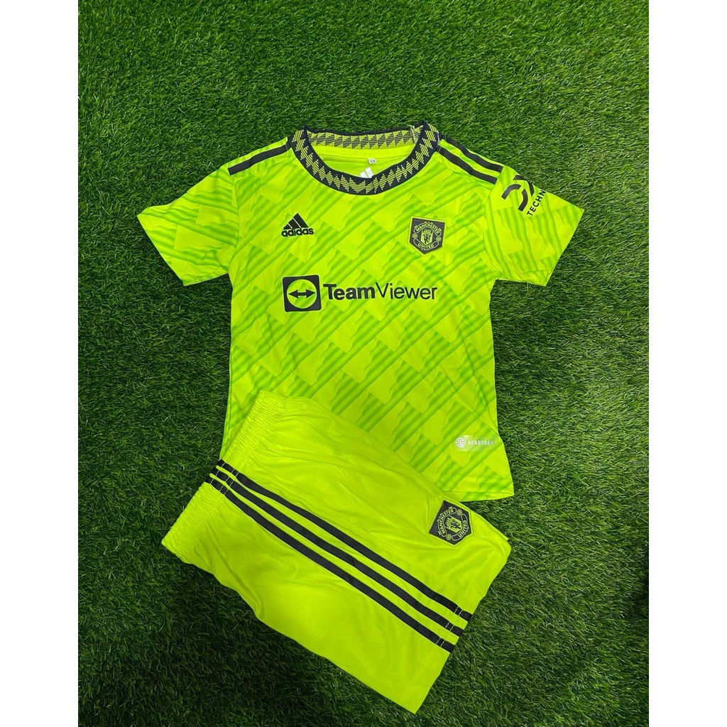 NOW เสื้อฟุตบอล ชุดกีฬา แมนยู สีเขียว ชุดเด็ก รุ่นใหม่ล่าสุด 2022/2023 ชุดสโมสร (เสื้อพร้อมกางเกง) ราคาถูก