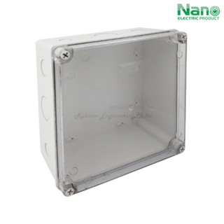 NANO-206CW กล่องพลาสติกกันน้ำฝาใส ขนาด 8x8x4" (202x202x103 mm.)