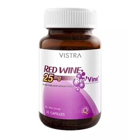 [30แคปซูล] บำรุงเพศชาย Vistra เรดไวน์ Red Wine 25 mg.