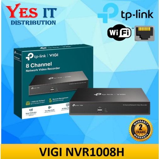 TP-Link ViGi NVR1008H ViGi เครื่องบันทึกวิดีโอเครือข่าย 8 ช่อง (NVR1008H)