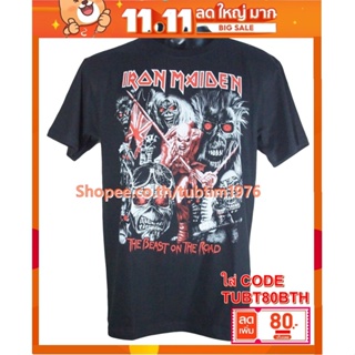 เสื้อวง Iron Maiden เสื้อยืดวงดนตรีร็อค เสื้อวินเทจ ไอเอิร์นเมเดน ไอร่อน IRN731