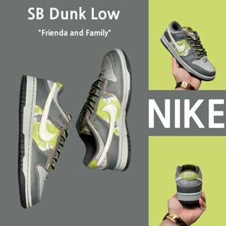 （ยิงจริง）Nike HUF x NK SB Dunk Low "Frienda and Family"  ของแท้100%💯รองเท้าผ้าใบ รองเท้า รองเท้าวิ่ง รองเท้า nike-1-