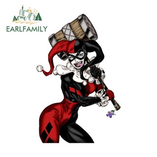 Earlfamily สติกเกอร์กันแดด ลายกราฟิก Harley Quinn 13 ซม. x 8.5 ซม. สําหรับติดตกแต่งรถยนต์ รถจักรยานยนต์