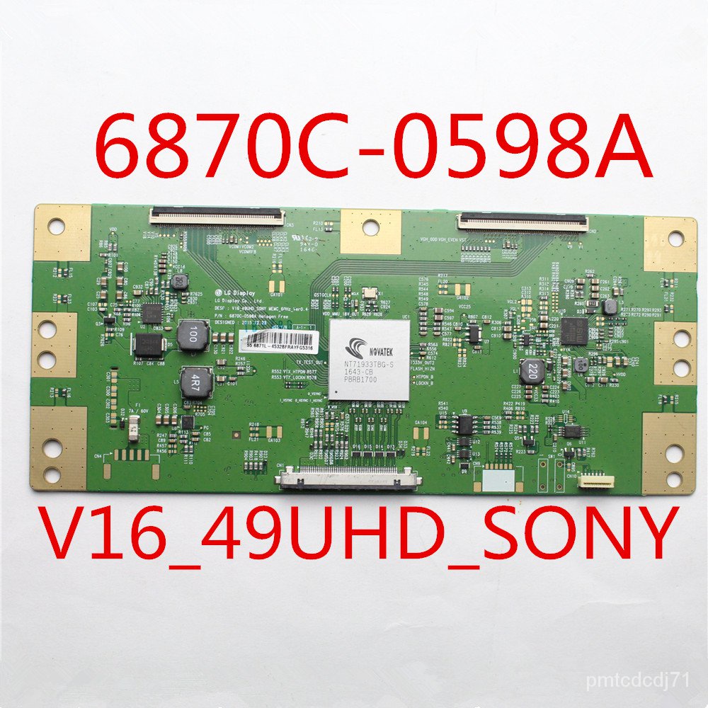 เมนบอร์ดทีวี Tcon Board 6870C-0598A 43 49 55นิ้วทีวี V16_49UHD_SONY TV Board สำหรับ SONY LG... ฯลฯ Al Logic Board T-Con #8