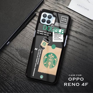 Rou เคส OPPO Reno 4F - [Case Starbucks] - Case 2D - Premium Glossy - Hardcase Premium Glossy