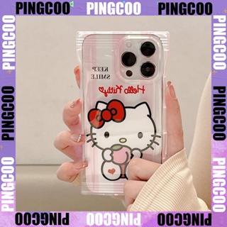 PingCoo - Snack Bag Case For iPhone 14 13 12 11 Plus Pro Max XR Soft TPU Clear Case Cute Cat Camera Protection Airbag Shockproof Back Cover