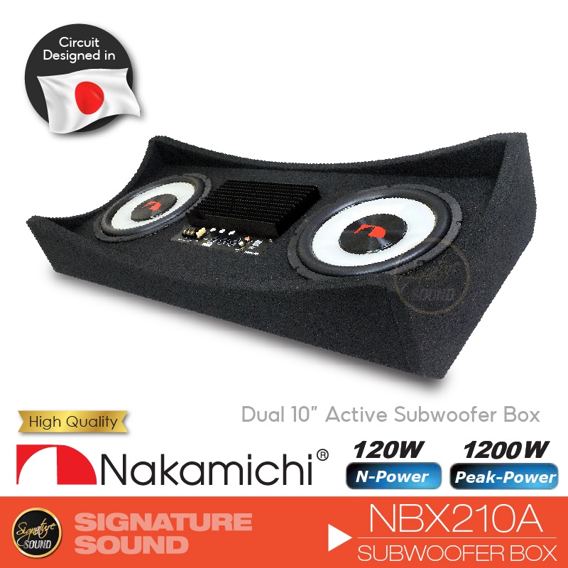 NAKAMICHI  NBX210A เครื่องเสียงรถยนต์ ลำโพงซับวูฟเฟอร์ Subwoofer ซับบ๊อก SUBBOX