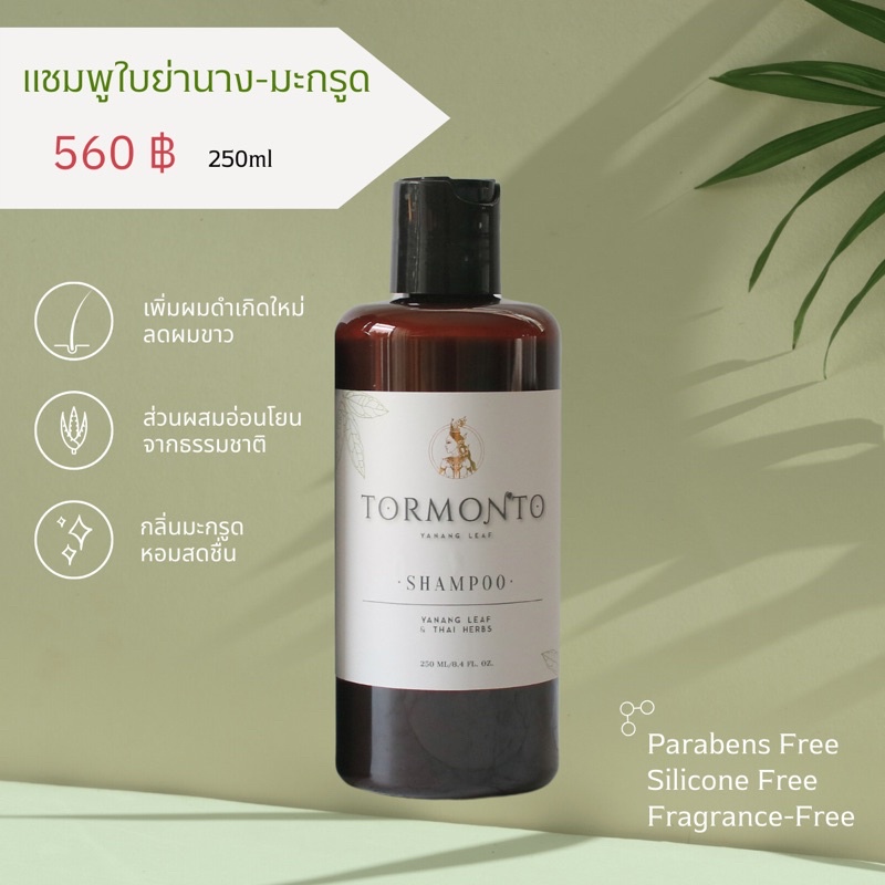 แชมพูใบย่านาง-มะกรูด ฑมณโฑ 🍀ลดผมหงอก ลดผมร่วง ปลูกผม ขจัดรังแค