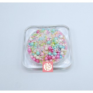 !พร้อมส่ง! น้ำตาลตกแต่งเค้ก Sprinkles น้ำตาลเม็ดน้ำตาลแต่งเค้กแฟนซี น้ำตาลโรยหน้าเค้ก  25 กรัม