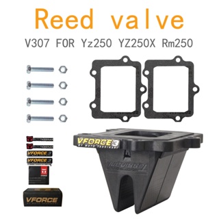 VForce เปลี่ยน Reed แผ่นวาล์วเฉพาะ 4 PCSคาร์บอนไฟเบอร์ /2 PCS ปะเก็น yamaha Yz250 YZ250X suzuk Rm250 V307 1997-2019