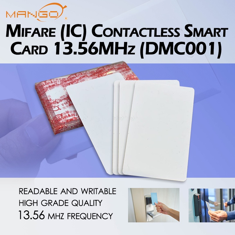 MANGO FM11RF08 0.9mm Mifare (IC) สมาร์ทการ์ดแบบไร้สัมผัส 13.56MHz (DMC001)
