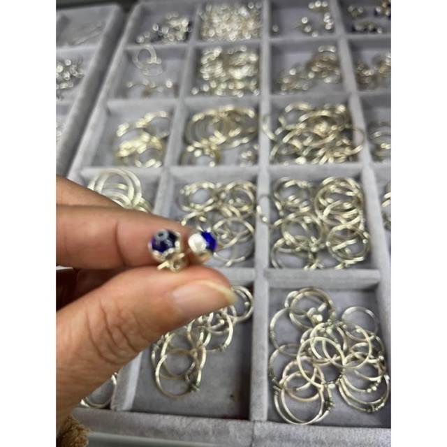 ต่างหูเงินแท้ จี้เงินแท้สัญลักษณ์ evil eyes จากตุรกีปกป้องสิ่งชั่วร้ายนำความโชคดีแก่ผู้สวมใส่