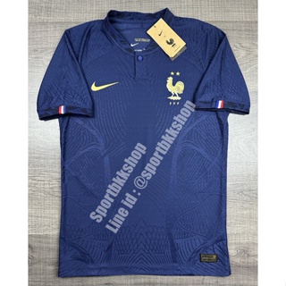 [Player] - เสื้อฟุตบอล ทีมชาติ France Home ฝรั่งเศส เหย้า ชุดฟุตบอลโลก เกรดนักเตะ ปี 2022