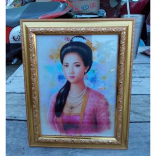 ขายดี กรอบรูป ติดผนัง พระสุพรรณกัลยา ภาพมงคล ของขวัญ ของฝาก ที่ระลึก ขนาด 8x10นิ้ว