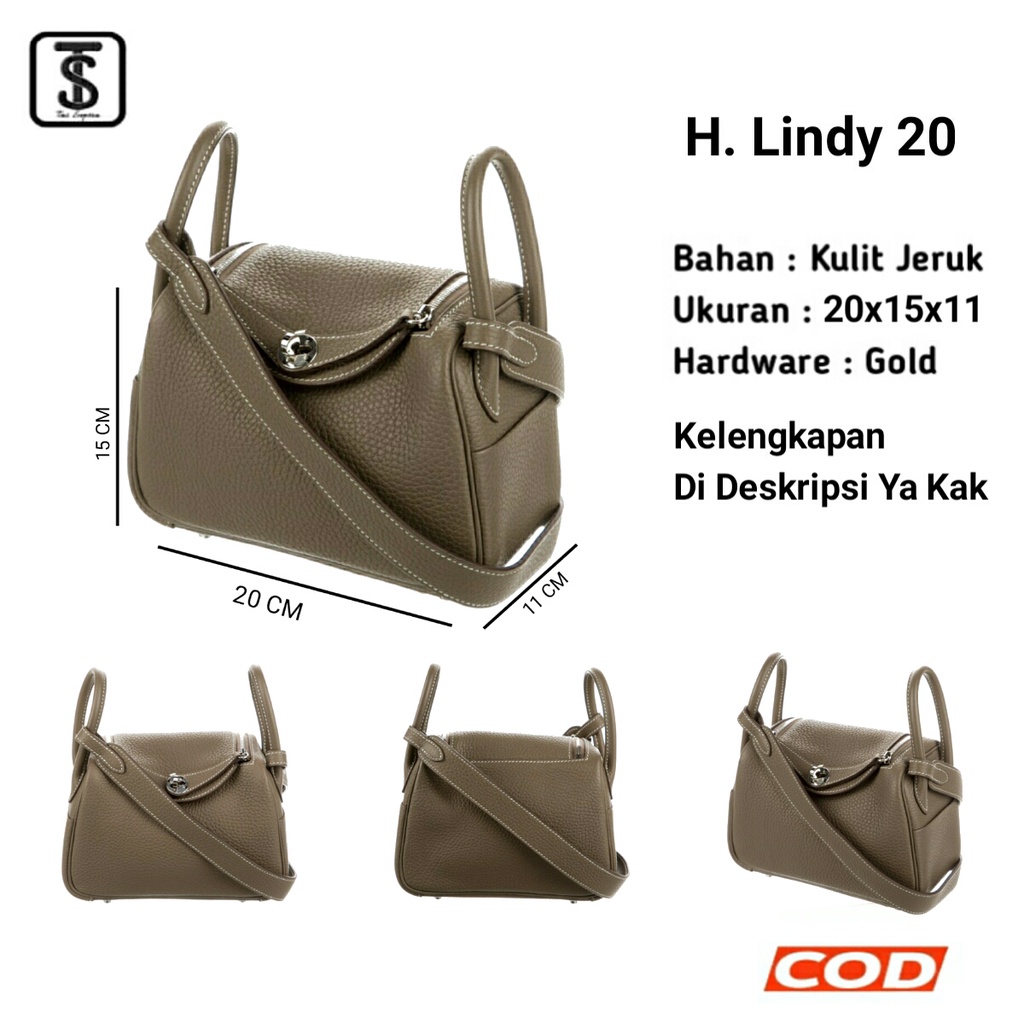 กระเป๋า 20Hermes Lindy Size 20 Mocca/Khaki Premium | กระเป๋าสะพายข้างและสะพายข้างผู้หญิงนําเข้า