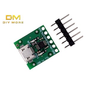 Diymore DC3.3-5V 6PIN pin CH340E MSOP10, โมดูลไมโครอินเตอร์เฟซ USB เป็น TTL โมดูลดาวน์โหลด พร้อมหัว