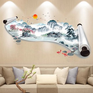 【wuxiang】ใหม่ สติกเกอร์ติดผนัง พื้นหลังโซฟา สเตอริโอ 3D มีกาวในตัว สไตล์จีน สําหรับตกแต่งบ้าน ห้องนั่งเล่น