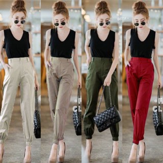 CS5675  Set 2ชิ้น เสื้อแขนกุด+กางเกงจั้มปลายขา  Set 2 pieces, sleeveless top + wide leg pants