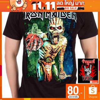 เสื้อวง Iron Maiden เสื้อลาย ไอเอิร์นเมเดน ไอร่อน เสื้อยืดผู้ชาย Rock เสื้อวินเทจ RCM1748