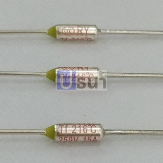 ฟิวส์ เทอร์โมฟิวส์ หม้อหุงข้าว กระติกน้ำร้อน เตารีด Thermal Fuse 15A 250V 142°C ถึง 240°C #MTF 15A