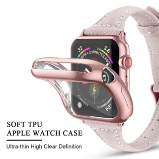 เคส TPU นิ่ม แบบใส ป้องกันหน้าจอ สําหรับ Apple Watch Ultra Series 8 7 6 5 4 3 2 1 SE SE2 iWatch 49 มม. 45 มม. 41 มม. 44 มม. 42 มม. 40 มม. 38 มม.