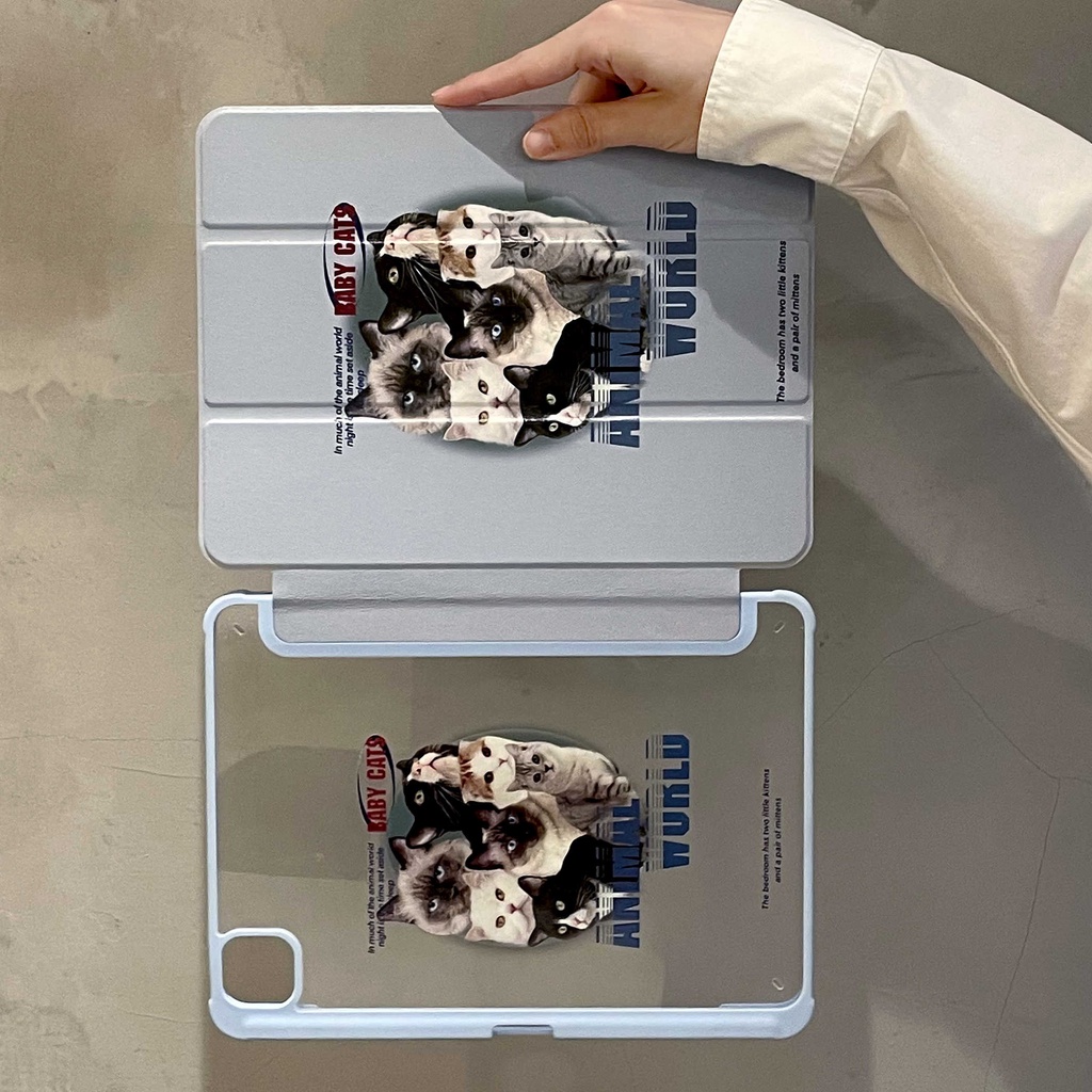 พร้อมส่ง เคสป้องกัน iPad Gen9 MINI7 IG cat อะคริลิค COOL ช่องเสียบปากกาด้านขวาเคสอะคริลิก iPad Air6