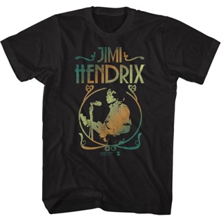 Gradient Poster Jimi Hendrix T-Shirt เสื้อเชิ้ตชาย Tee เสื้อยืดเท่