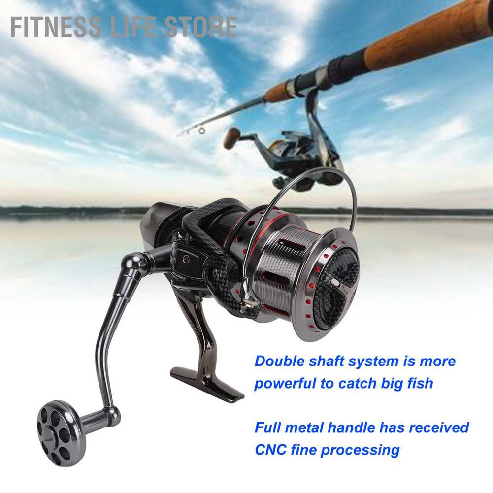 Fitness Life Shop Spinning Fishing Reel 4.7:1 Ratio 14+1BB Metal Wheel for Saltwater Freshwater Long Shot Outdoor #8