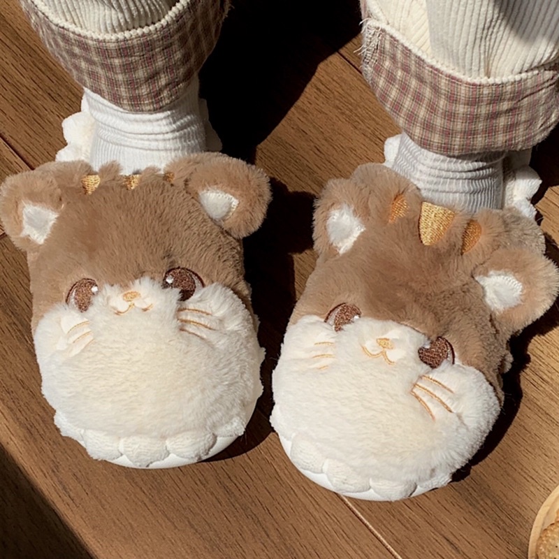 รองเท้าแตะผ้าฝ้ายลูกแมว XIXITIAO