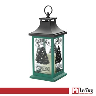 KASSA HOME ตะเกียงเทียนพลาสติก LED XMas Tree Light (Q)  รุ่น B5104-GR สีเขียว