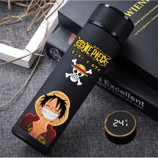 กระติกน้ําร้อน แก้วกาแฟ สเตนเลส 304 ลายการ์ตูนอนิเมะ ONE PIECE Luffy 500 มล.