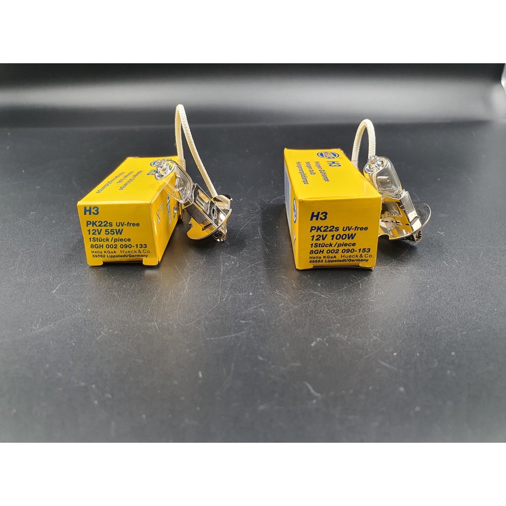 [1 ดวง] หลอดไฟ H3 HELLA 12V มี 2 เเบบ 100W หรือ 55W แท้ 100% [1 ดวง]