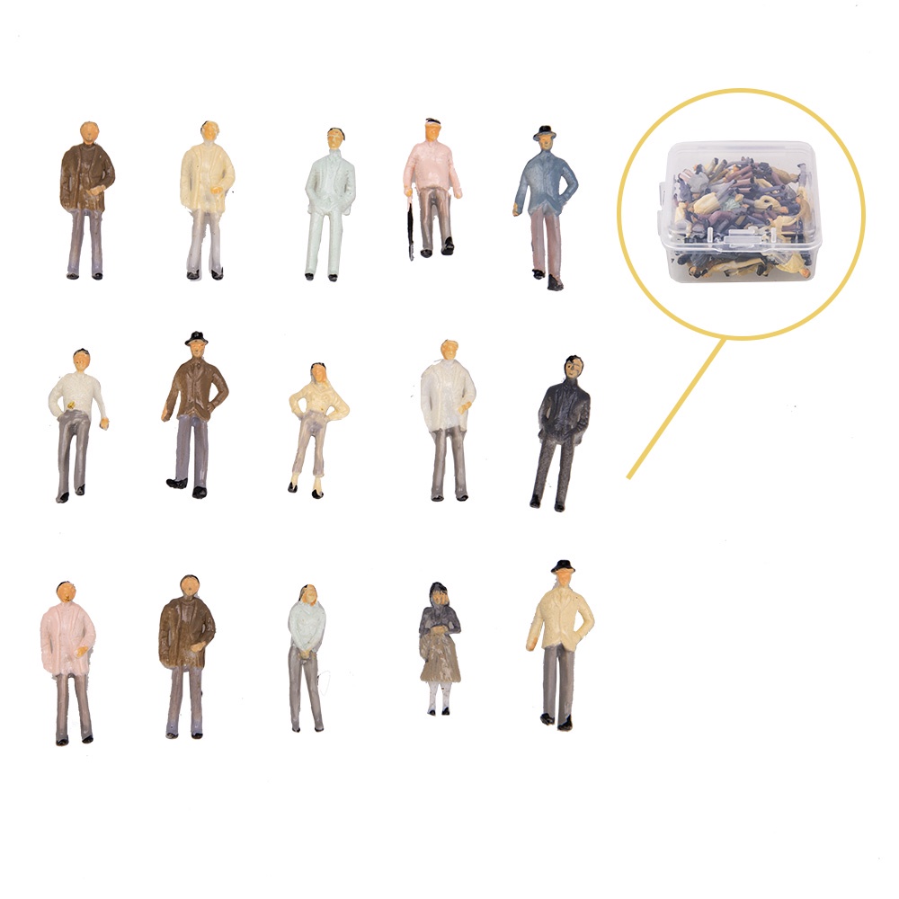1:75 Scale Miniature Figures รุ่นคนสําหรับรถไฟสถาปัตยกรรมฉากเค้าโครงชุด