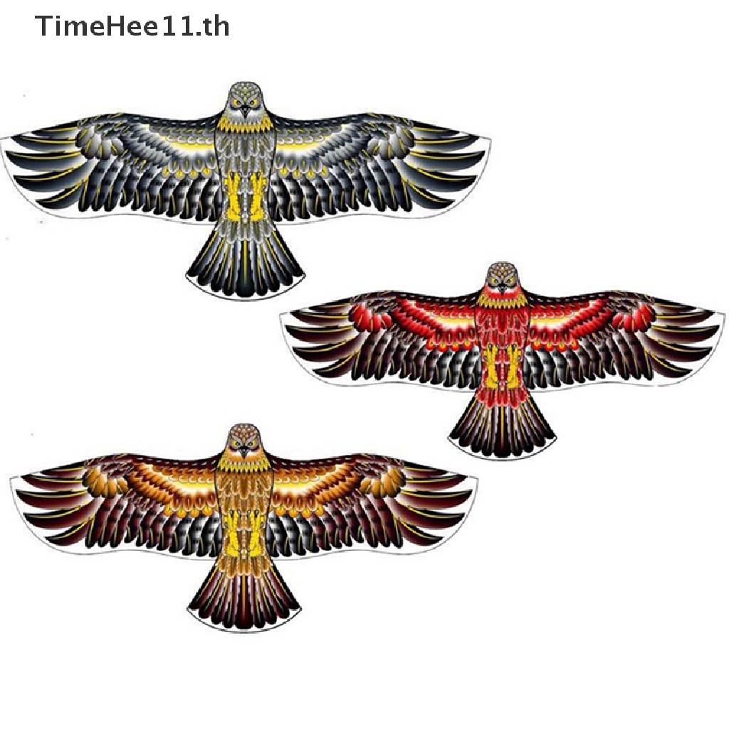 TimeHee เด็ก 1.2m Flat Eagle Kite 100M Kite Line เด็ก Flying Bird Kites กลางแจ้ง TH