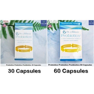 Dr.ohhiras - Professional Formula Probiotics Prebiotics Postbiotics 30/60 Caps. โพรไบโอติกส์ พรีไบโอติกส์ โพสไบโอติกส์