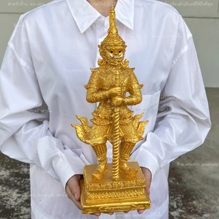 ท้าวเวสสุวรรณ เทพแห่งความมั่งคั่งร่ำรวย ช่วยปัดเป่าสิ่งชั่วร้ายให้หมดไป เสริมฮวงจุ้ย องค์ขนาดกลางตั้งหน้าบ้านและที่ทำงาน