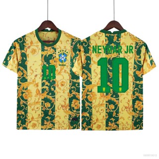 เสื้อกีฬาแขนสั้น ลายทีมชาติฟุตบอล Brazil Jersey Neymar HQ1 2022 23 พลัสไซซ์ QH1