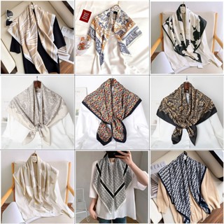 Aibins A1-21 Twill เลียนแบบผ้าไหมผ้าพันคอสี่เหลี่ยม 35.4 นิ้…