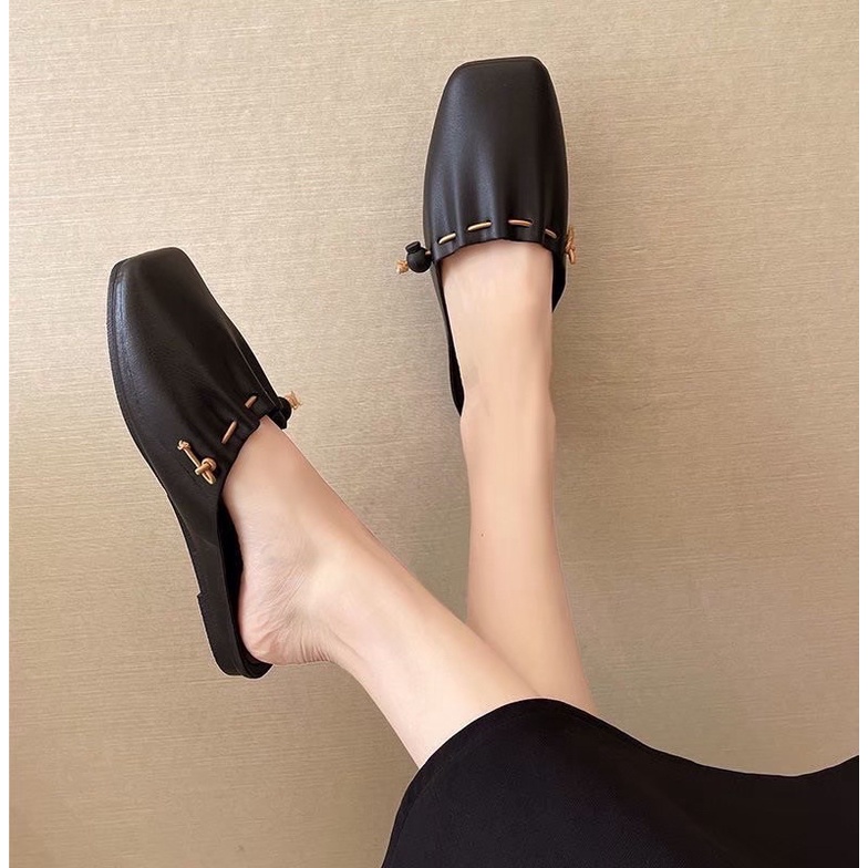 bj-9972รองเท้าสวมเปิดส้น+เพิ่ม1เท้าอวบ+2-3ไซส์มีช่องระบายอากาศสองข้างมีลูกหมีน้อยประดับนิ่มใส่สบาย🥰