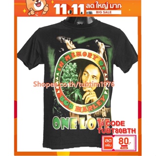 เสื้อวง Bob Marley เสื้อวงดนตรีร็อค เดธเมทัล เสื้อวินเทจ บ็อบ มาร์เลย์ TDB6025