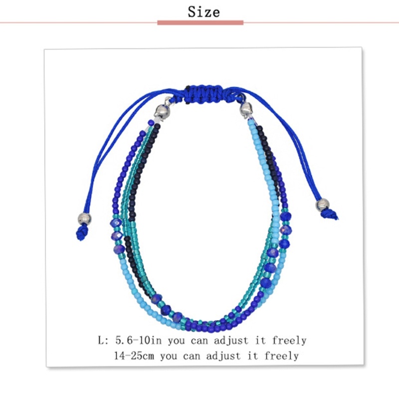 ครา สร้อยข้อมือลูกปัดคริสตัลหลากสีสร้อยข้อมือเชือกถักโบฮีเมียนสําหรับเด็กผู้หญิง
