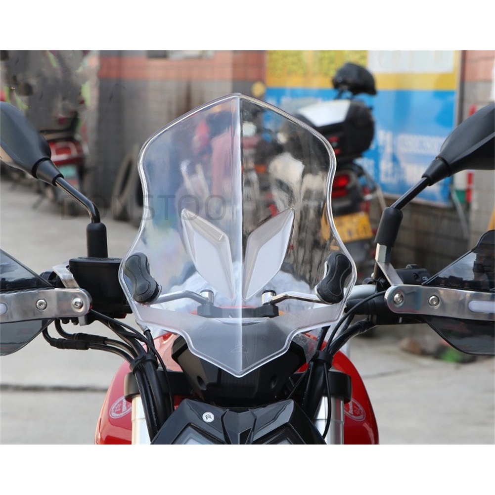 กระจกหน้ารถจักรยานยนต์สําหรับ Benelli 302S BN302 BJ302GS กระจก Wind Deflector ท่องเที่ยว Hood DONSTOO