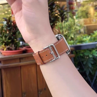 หนัง PU สายนาฬิกา smart watch สำหรับ Watch 11 10 9 8 ultra 7 6 5 4 3 2 1 Size 40/41/44/45/49/46mm สายสําหรับแอปเปิ้ลวอช